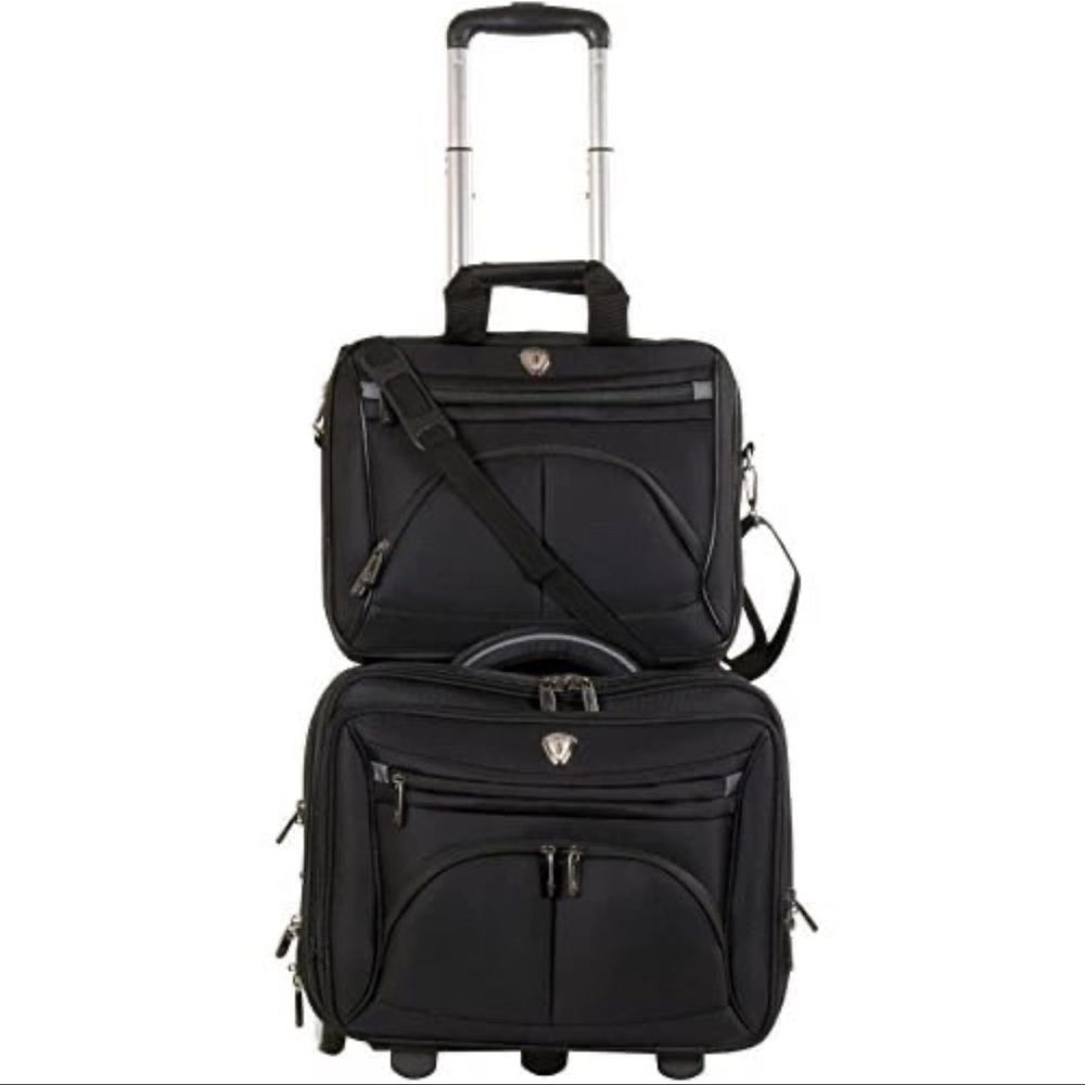 Calpak Black Wheeled Laptop Bag